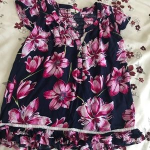 Anthropology Eloise floral top size xs
